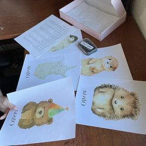 New baby footprint print set.